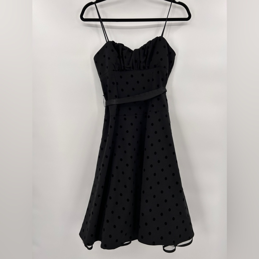 Vintage B. Smart Y2K Babydoll Polka Dot Dress Sz 5/6 Black HOCO Whimsigoth